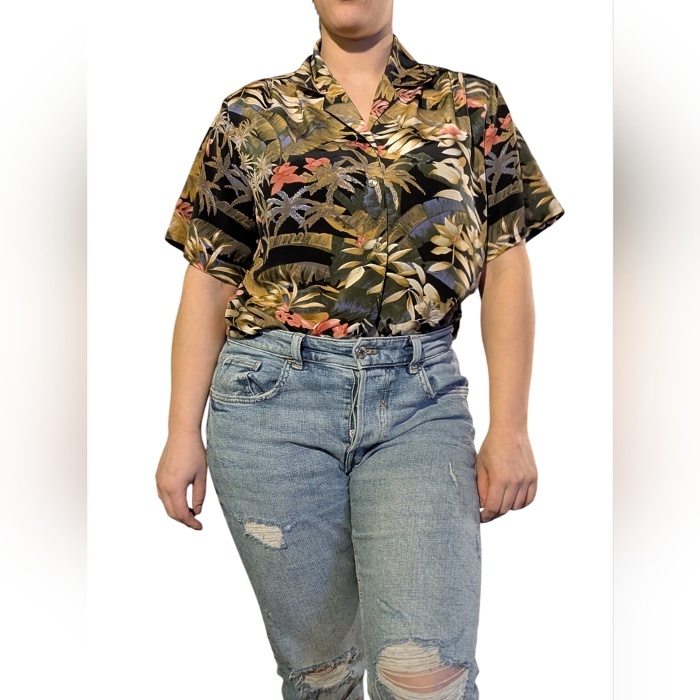 Vintage express Floral Button Down Shirt